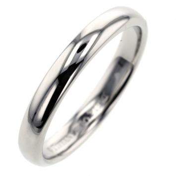 Pre Owned Tiffany & Co. Classic Band Platinum Silver Ring Size 56