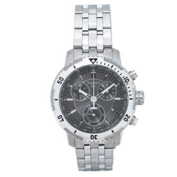 Pre Owned  Tissot Grey Stainless Steel PRS200 T067417A Men's Wristwatch 42 mm