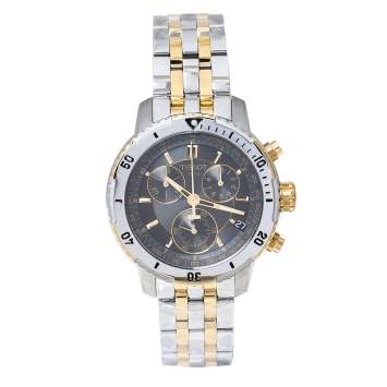 Pre Owned  Tissot Greyish Brown Two Tone Stainless Steel PRS200 T067417A Men's Wristwatch 42 mm