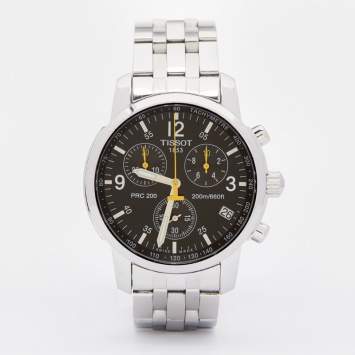 Pre Owned Tissot Black Stainless Steel PRC200 T-Sport T17.1.586.52 Men's Wristwatch 40 mm
