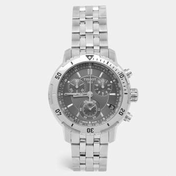 Pre Owned  Tissot Grey Stainless Steel PRS200 T067417A Men's Wristwatch 42 mm
