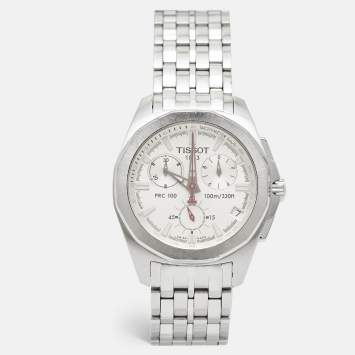 Pre Owned Tissot Silver Stainless Steel PRC 100 P862/962 Men's Wristwatch 39 mm