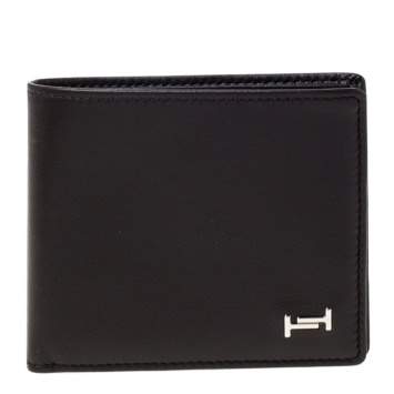 Pre Owned Tod's Dark Brown Leather Double T Bifold Wallet