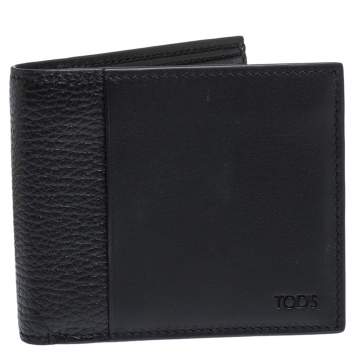 Pre Owned Tod's Black Leather Bifold Wallet