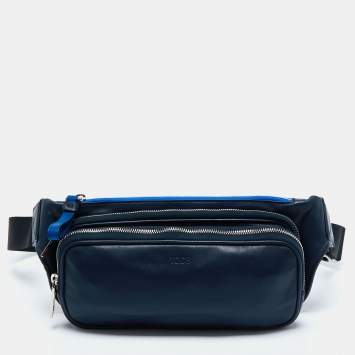 Pre Owned Tod's Navy Blue Leather Avenue Belt Bag
