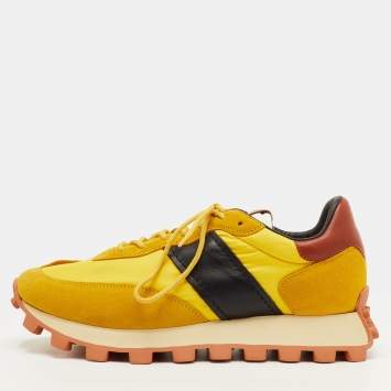 Pre Owned حذاء رياضي تودز قماش متعدد الألوان وجلد وشمواه مقاس 41.5