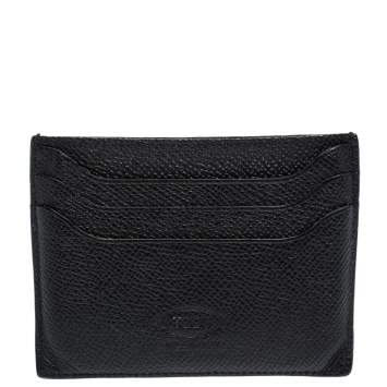 Pre Owned Tod's Black Leather Pocket Card Holder