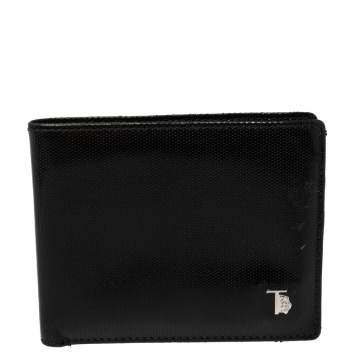 Pre Owned Tod's Black Patent Leather Bifold Wallet