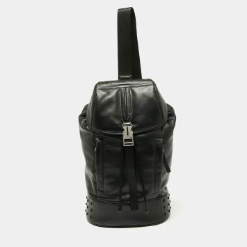 Pre Owned Tod's Black Leather Backpack 