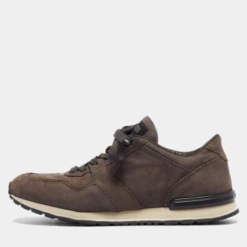 Pre Owned Tod's Brown Nubuck Lace Up Sneakers Size 41