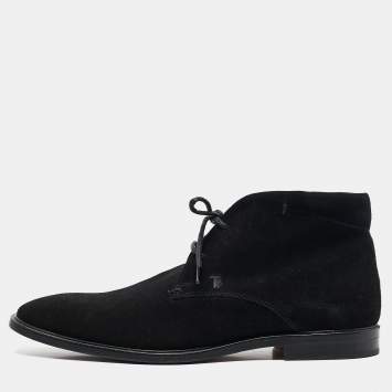 Tod's Black Suede Desert Boots Size 40