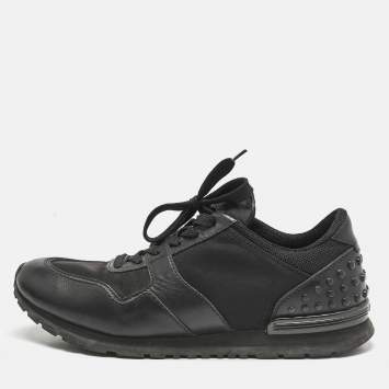 Tod's Black Nylon, Mesh and Leather Low Top Sneakers Size 41