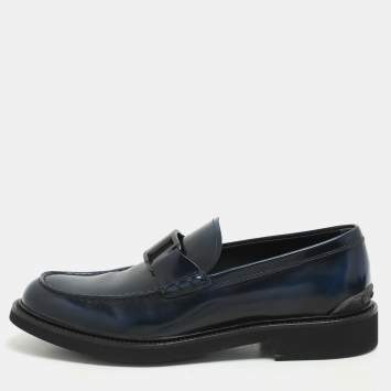 Tod's Blue Patent Leather Loafers Size 44