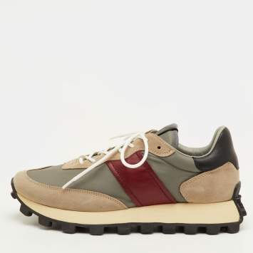 مملوكة مسبقًا Tod's Size 41.5 Multicolor Fabric, Leather and Suede Low Top Sneakers