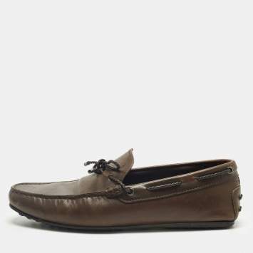 مملوكة مسبقًا Tod's Size 41.5 Brown Leather Driver Loafers