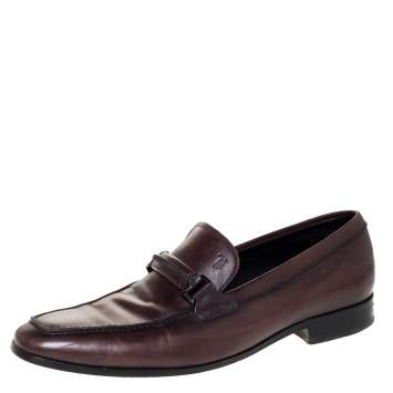 Pre Owned Tod's Brown Leather Gommino Loafers Size 41