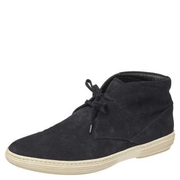 Pre Owned Tod's Black Suede Desert Ankle Boots Size 40