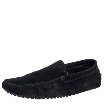 مملوكة مسبقًا Tod's Black Suede Slip On Loafers Size 43