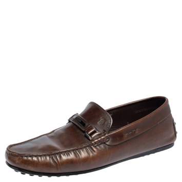مملوكة مسبقًا Tod's Brown Leather Slip On Loafers Size 41