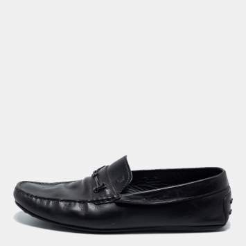 مملوكة مسبقًا Tod's Black Leather Slip On Loafers Size 46.5