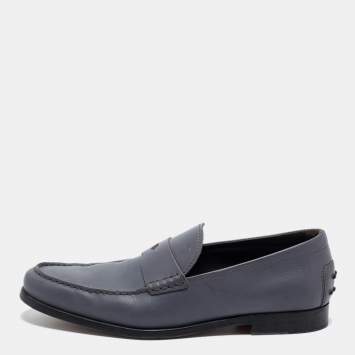 Pre Owned Tods Light Purple Leather Penny Loafers Size 42