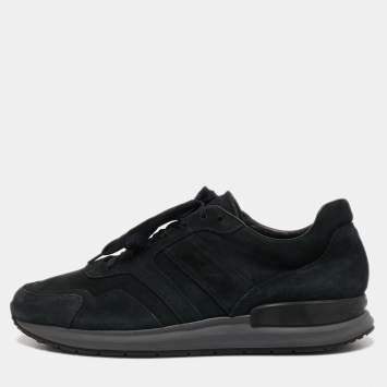 Pre Owned Tod's Black Suede Low Top Sneakers Size 44