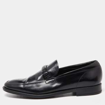 Pre Owned Tod's Black Patent Leather Slip on Loafers Size 39.5