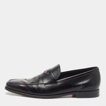 مملوكة مسبقًا Tod's Black Leather Penny Loafers Size 44.5 