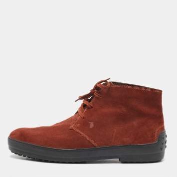 Pre Owned Tod's Brown Suede Chukka Ankle Boots Size 43