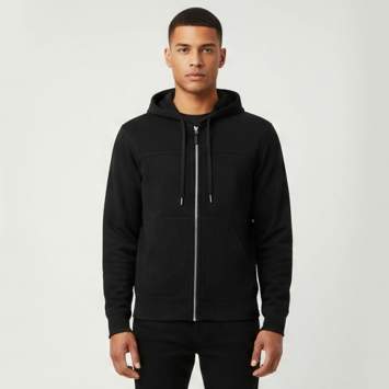 Pre Owned Tom Ford Black Suede and Knit Hooded Jacket S