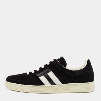 Pre Owned Tom Ford Black Suede Radcliffe Low Top Sneakers Size 41