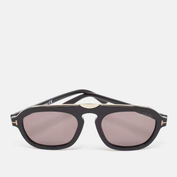 Pre Owned Tom Ford Black TF376 Sebastian 02 Aviator Sunglasses