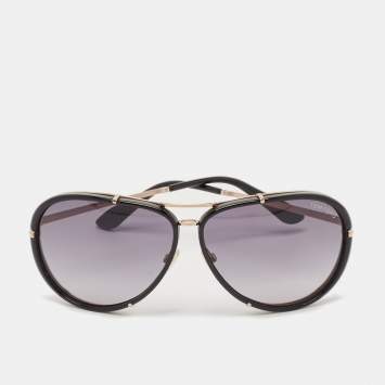 Pre Owned Tom Ford Black Gradient Cyrille TF 109Aviator  Sunglasses