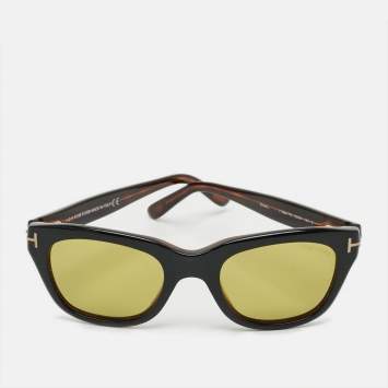 Pre Owned Tom Ford Brown Snowdon Square Sunglasses