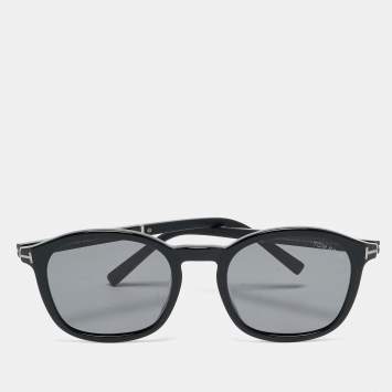 Pre Owned Tom Ford Black Polarized TF1020-N Jayson Square Sunglasses