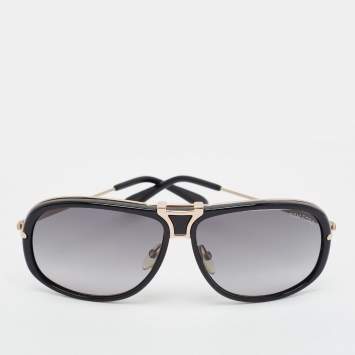 Pre Owned Tom Ford Black Gradient TF286 Robbie Aviator Sunglasses 