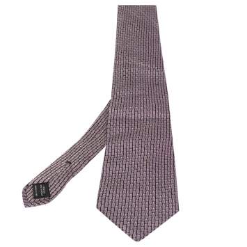 Pre Owned Tom Ford Purple Stripe Textured Silk Traditional Tie