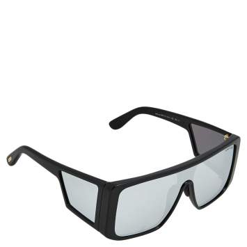 Pre Owned Tom Ford Black / Smoke Mirrored FT0710 Atticus Shield Sunglasses