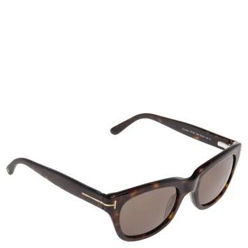 Pre Owned Tom Ford Brown Snowdon Wayfarer Sunglasses