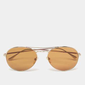 Pre Owned Tom Ford Brown Ace-02 Aviator Sunglasses