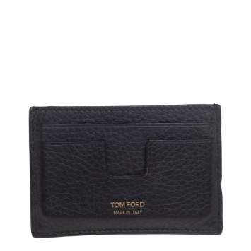 Pre Owned Tom Ford Dark Brown Leather Card Holder