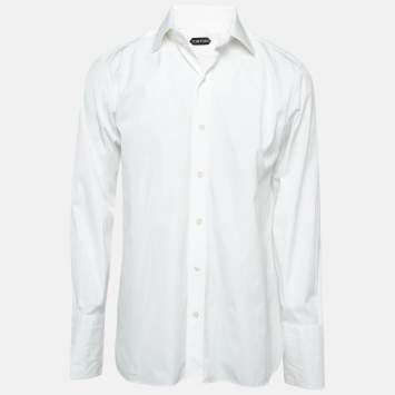 Pre Owned Tom Ford White Cotton Shirt L