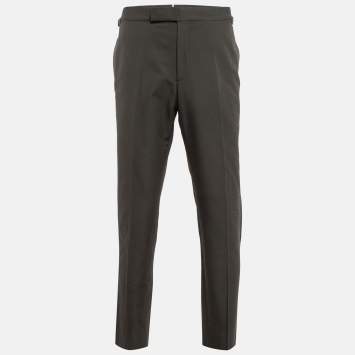 Pre Owned Tom Ford Olive Green Tailored Trousers XL