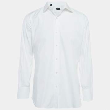 Pre Owned Tom Ford White Cotton Long Sleeve Shirt XL