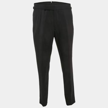 Pre Owned Tom Ford Black Wool Pants L