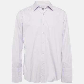 Pre Owned Tom Ford Purple Cotton Button Front Shirt XL