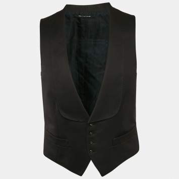 Tom Ford Black Cotton Blend Vest M