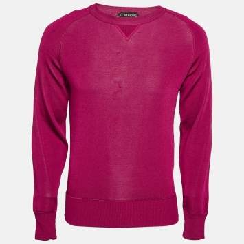 Tom Ford Pink Jersey Long Sleeve Pullover M