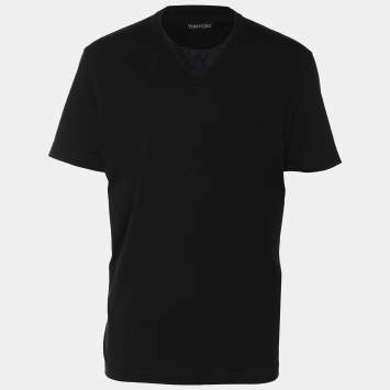 Pre Owned Tom Ford Black Jersey Crewneck T-Shirt XL