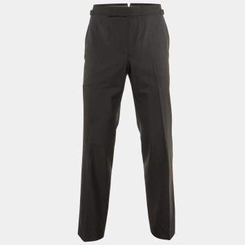 Tom Ford Charcoal Grey Wool Tailored Pants M